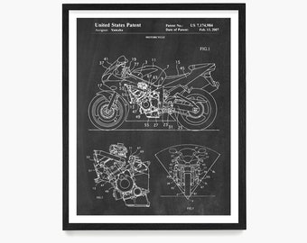 Motorcycle Patent Art, Bike Patent Decor, Motorcycle Wall Art, Motorcycle Gift, Motorcycle Poster, Biker Gift, motorcycle club