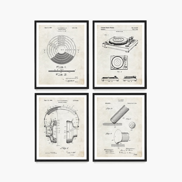 Record Player Patent, Stereo HI FI, Turntable Patent, Music Art, Record Player, Music Poster, Music Patent, Vinyl Art, Vinyl Patent