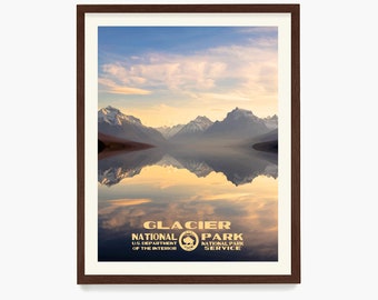 Glacier National Park Poster - Glacier National Park - National Park Art - WPA - WPA Poster  WPA Art - Rocky Mountains - Montana Poster