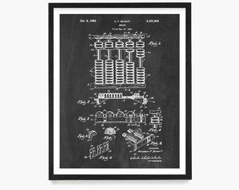 Abacus Patent Poster, Calculator Patent Art, Math Poster, Math Patent, Mathlete Gift, Math Teacher Gift