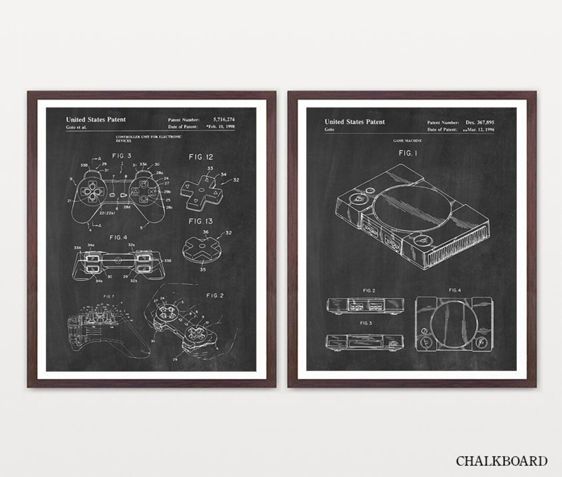 Video Game Patent Poster Video Game Wall Art Video Game - Etsy
