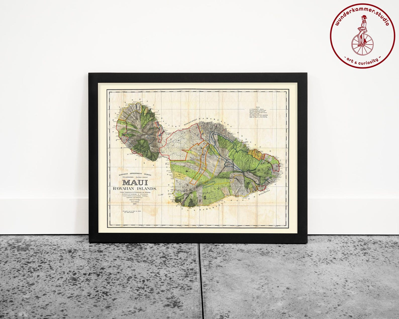 Printable Maui Map.pdf Maui Island Map Art Print: Hawaiian Home Decor - Etsy