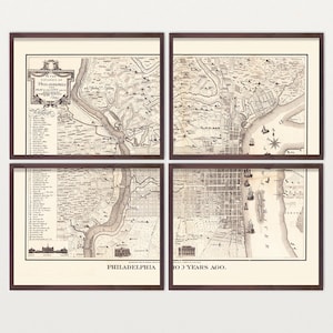 Philadelphia Map, Antique Map, Philadelphia Art, Philadelphia Poster, Philly, Pennsylvania, Home Decor, Map Art