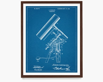 Telescope Patent Wall Art, Astronomy Patent Poster, Astronomy Patent, Star Chart, NASA Patent, Space Art, NASA Poster