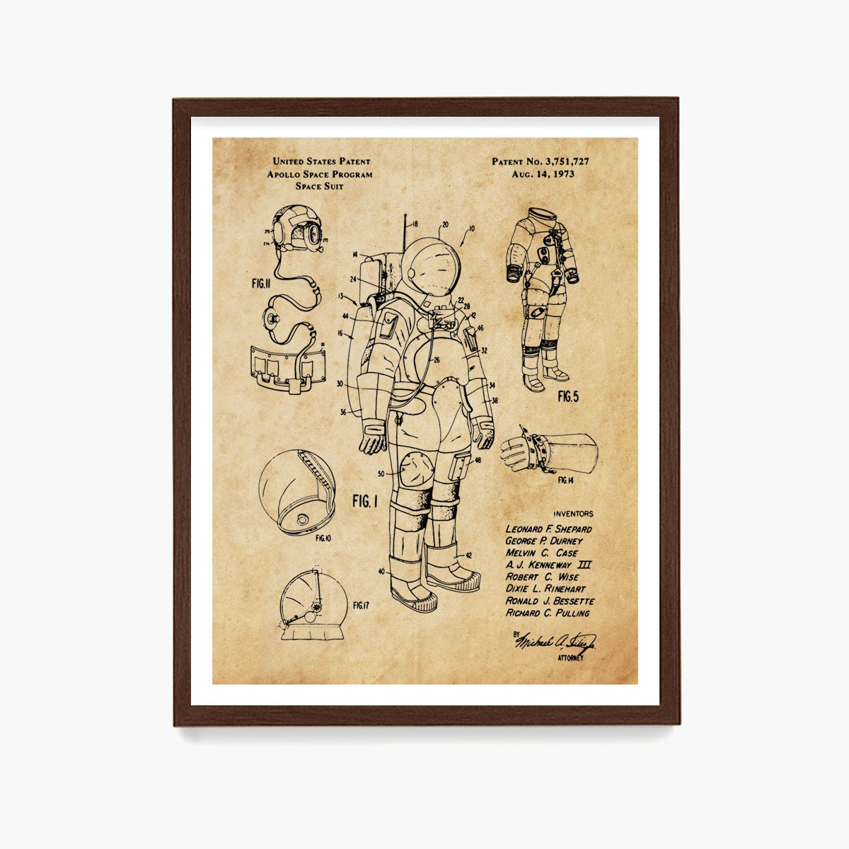 NASA Space Suit Patent Art Print: Apollo Program, Space Odyssey - Etsy