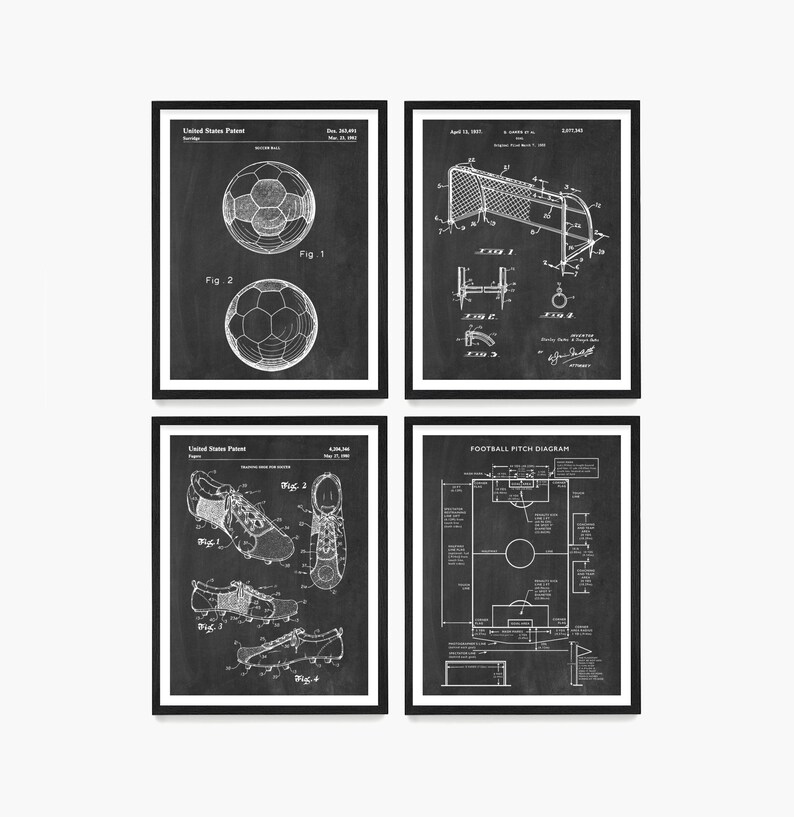 Soccer Patent Art, Soccer Poster, Football Patent, Soccer Wall Art, Soccer Ball , Soccer Ball Patent, Soccer Art, Football, Soccer Gift image 4