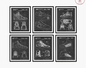 Basketball Shoe Patent Art Print: Sneakerhead Decor, Boys Room