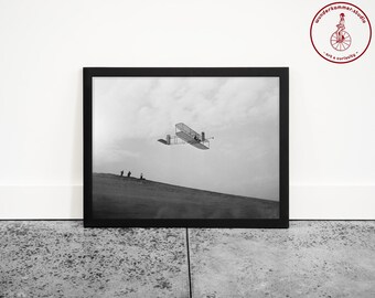 ライト兄弟の初飛行のプリント：1903年キティホーク航空写真 - Etsy 日本