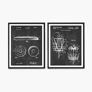 Frisbee Patent Poster, Frisbee Golf, Disc Golf, Disc Golf Patent Art Poster, Disc Patent, Disc Art, Frisbee Poster, Frisbee Wall Art Chalkboard