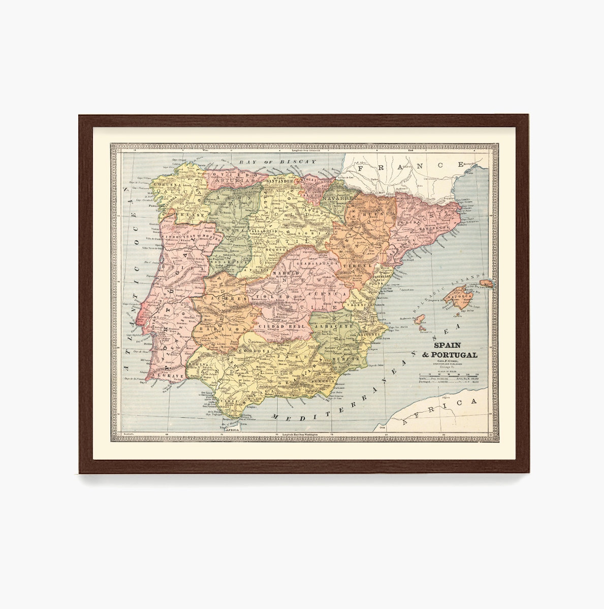Spain Map Spain Art Spain Decor Barcelona Spain Wall Art Spain Map Art Spanish Map Portugal Map Portugal Art Barcelona Map