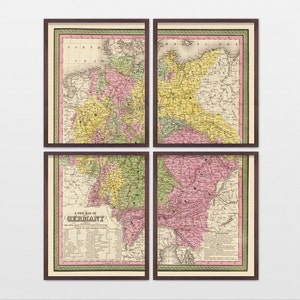 Deutschland Karte, Antike Landkarte, Deutschland Kunst, Deutschland Poster, Deutschland Wandkunst, Berlin, Europa Karte, Europa Kunst, Deutschland Wandkunst, Maps