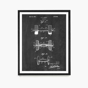 Dumbbell Patent Print, Weight Lifting Poster, Home Gym Wall Art Decor, Body Building Poster, Weight Room Decoration, Power Lifter Gift