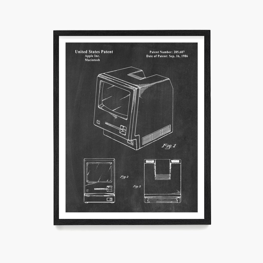 Patented Computer Apple Vintage Computer Patent Art Print: Apple Macintosh - Etsy