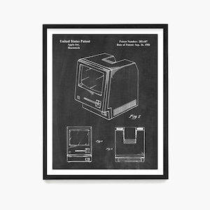 May include: Black and white illustration of the Apple Macintosh computer patent, showing the computer's design and labeled with "United States Patent", "Apple Inc.", "Macintosh", "Patent Number: 285,687", and "Date of Patent: Sep. 16, 1986".