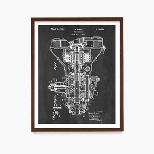 Cartaz de patente de transmissão da Ford: arte de design automotivo