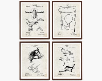 Cowboy Patent Art, Cowboy Poster, Horse Wall Art, Western Decor, Ranch House Decor, Southwestern Motif, Rodeo Gift, Rodeo Poster