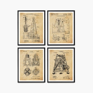 Oil Patent Poster, Oil Wall Art, Oil Derrick Patent, Oil Rig Patent, Oil Rig Poster, Vintage Oil, Oil Drilling, Oil Company, Oil Gift