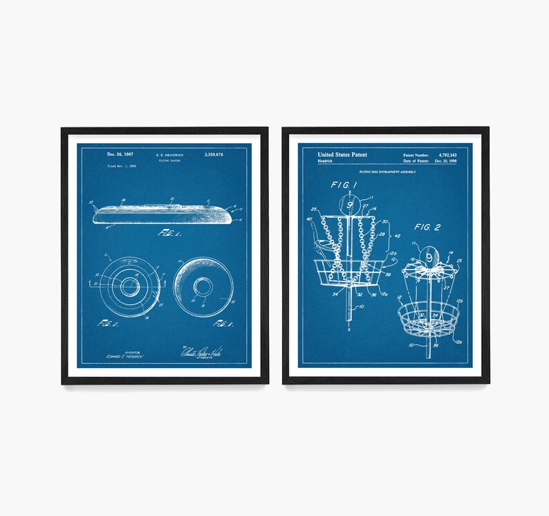 Frisbee Patent Poster, Frisbee Golf, Disc Golf, Disc Golf Patent Art Poster, Disc Patent, Disc Art, Frisbee Poster, Frisbee Wall Art Blueprint