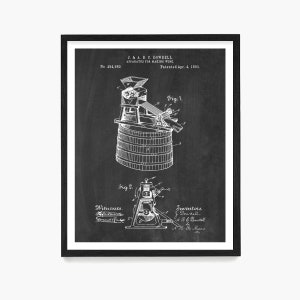 May include: Black and white illustration of a patent for an apparatus for making wine. The patent is numbered 494,982 and was patented on April 4, 1893. The illustration shows a wine press with a barrel and a hand crank.