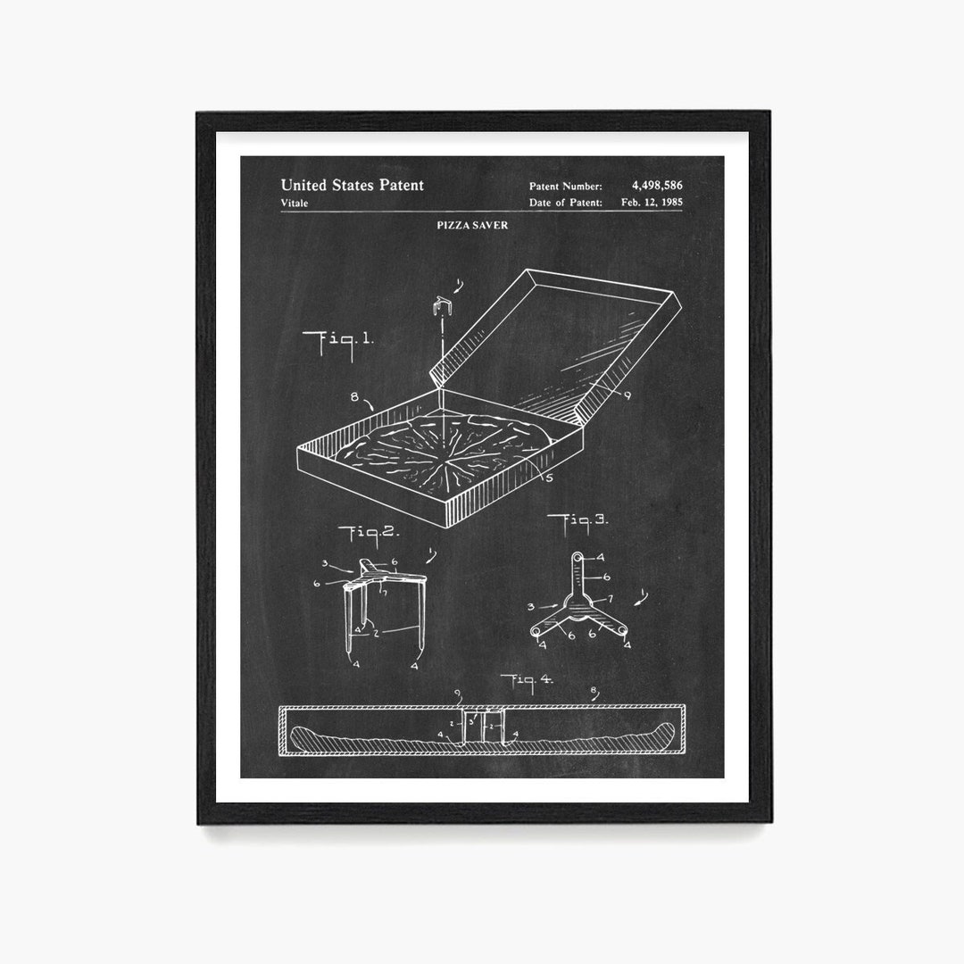 Pizza Patent Art Print: Kitchen Decor Poster - Etsy