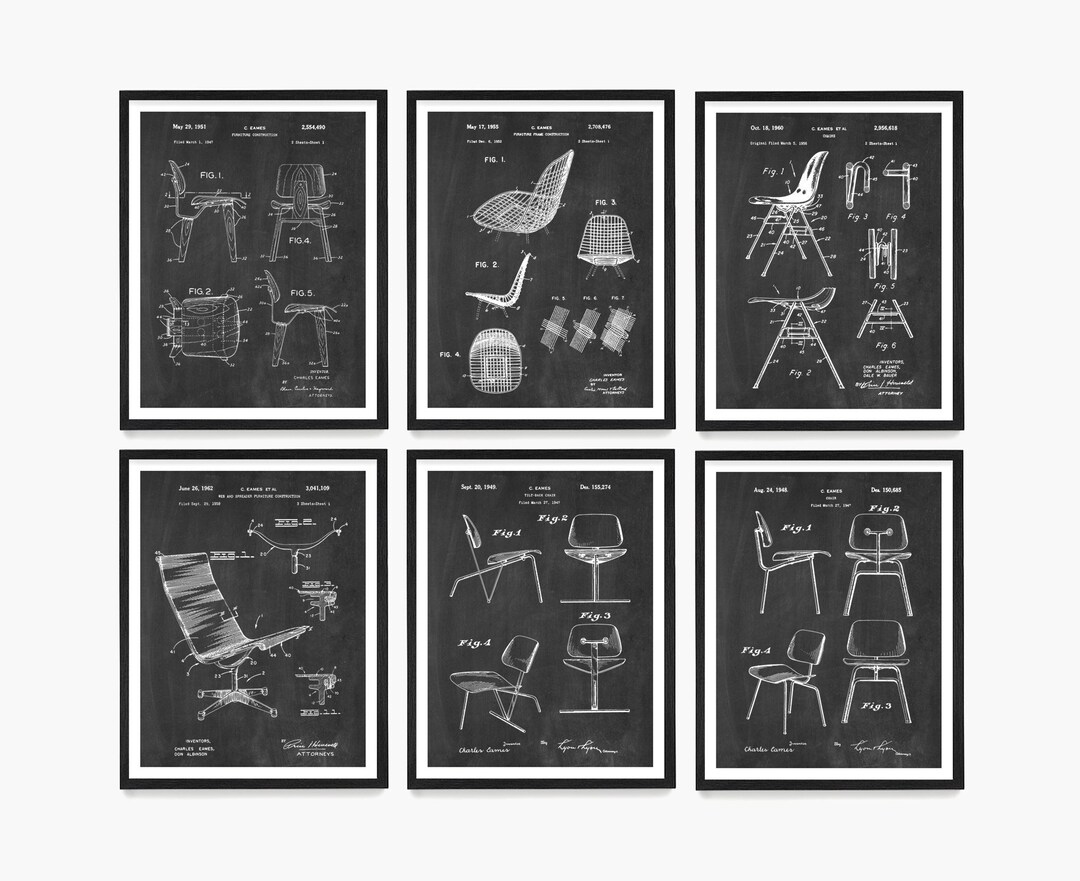 Chair Patent Poster, Mid Century Wall Art, Mid Century Design