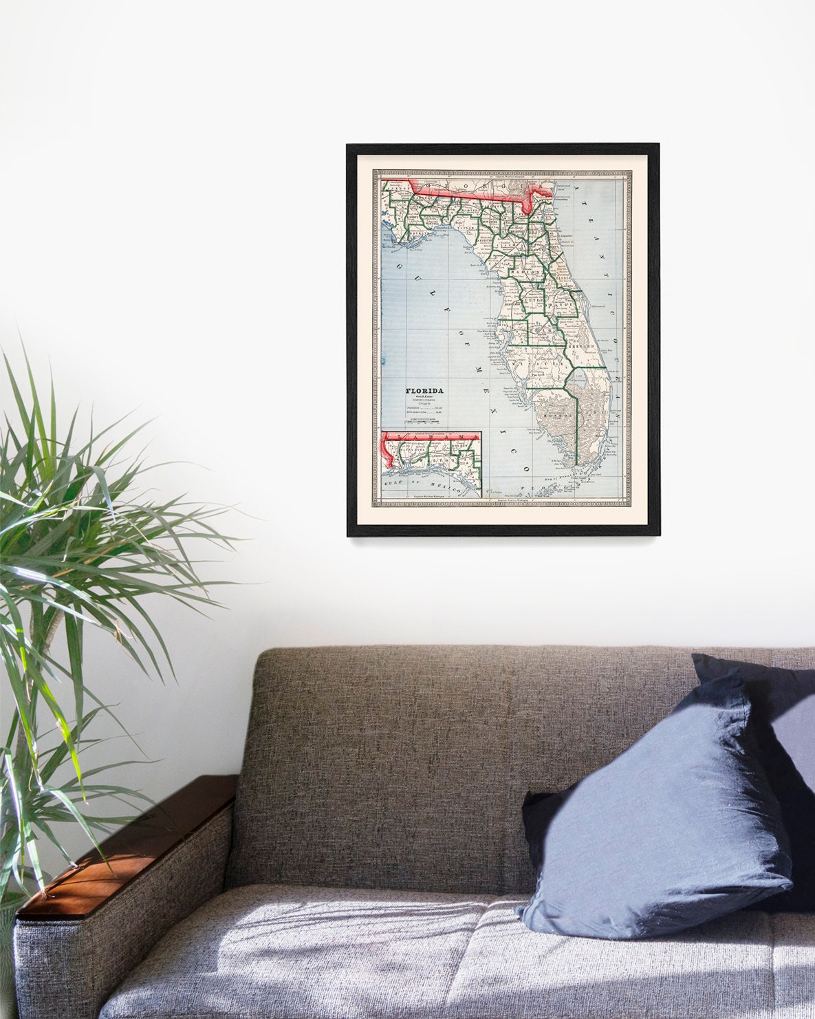 Florida Map Wall Art State Map - Il Fullxfull.3443797266 10xn 