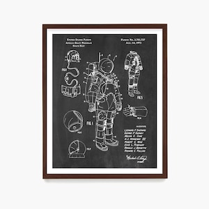 NASA Poster, Space Suit Patent, Space Art, NASA Art, Space Odyssey, NASA Poster, Apollo, Moon Art, Astronaut, Space Wall Art, Kids Room Art