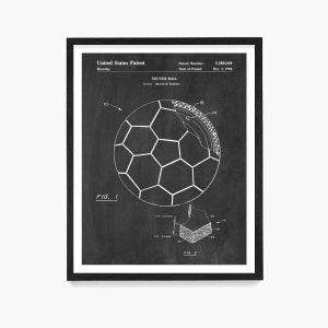 Soccer Ball Patent Print, Soccer Wall Art, World Cup Poster, Kids Room Decor, Soccer Coach Gift, Sports Theme Chalkboard