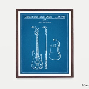 Electric Bass Patent Art, Bass Poster, Bass Print, Bass Art, Bass Wall Art, Music wall Art, Music Art, Electric Blueprint