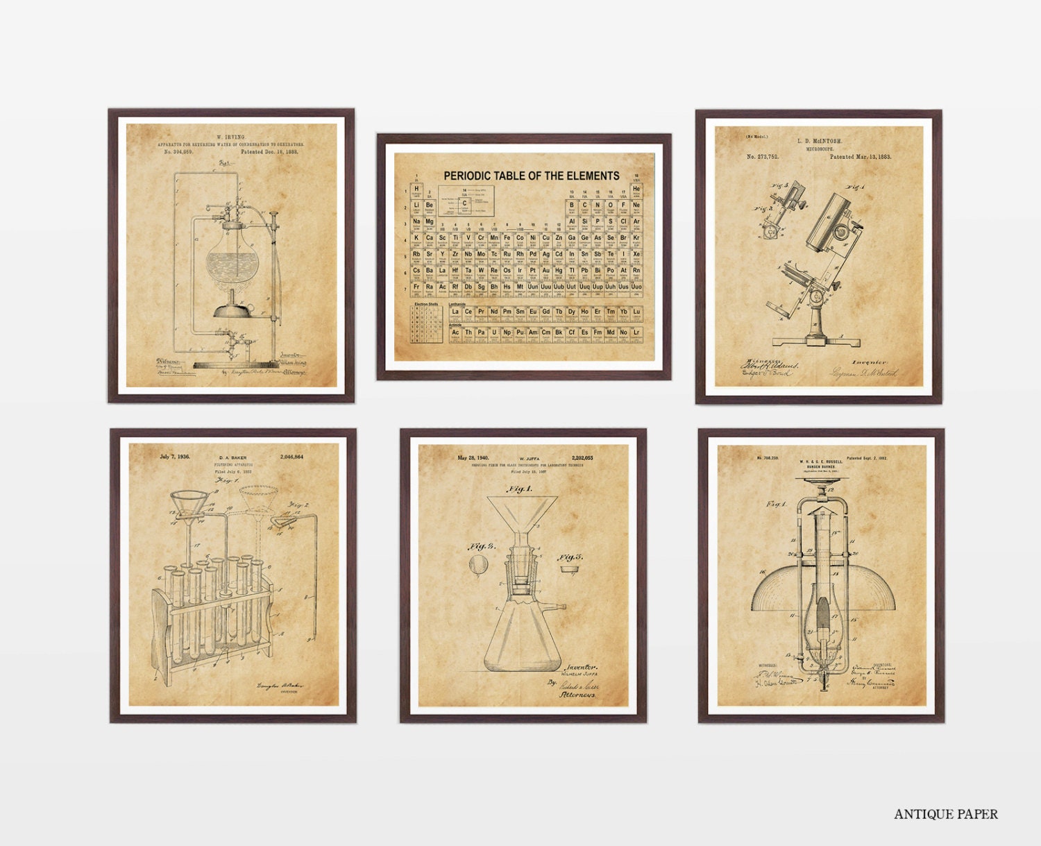 Science Poster Collection Science Patent Patent Posters Periodic Table Chemistry Science Art Science Wall Art Microscope Art