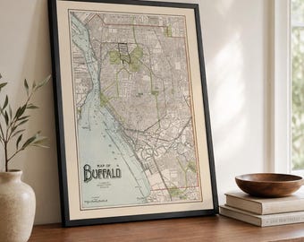 Buffalo NY Map Print: Modern Home & Office Decor