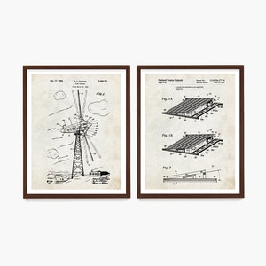 Renewable Energy Patent Collection, Solar Power Poster, Wind Turbine Patent Art, Green Energy Art, Modern Home Decor, Sustainable Home image 8