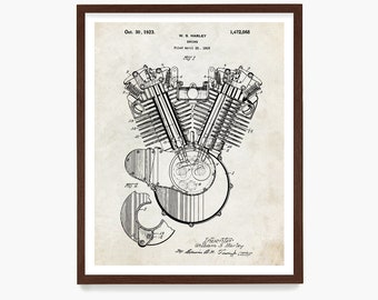 Motorcycle Patent Poster, Motorcycle Wall Art, Vintage Motorcycle Gift, Man Cave Decor, Biker Design