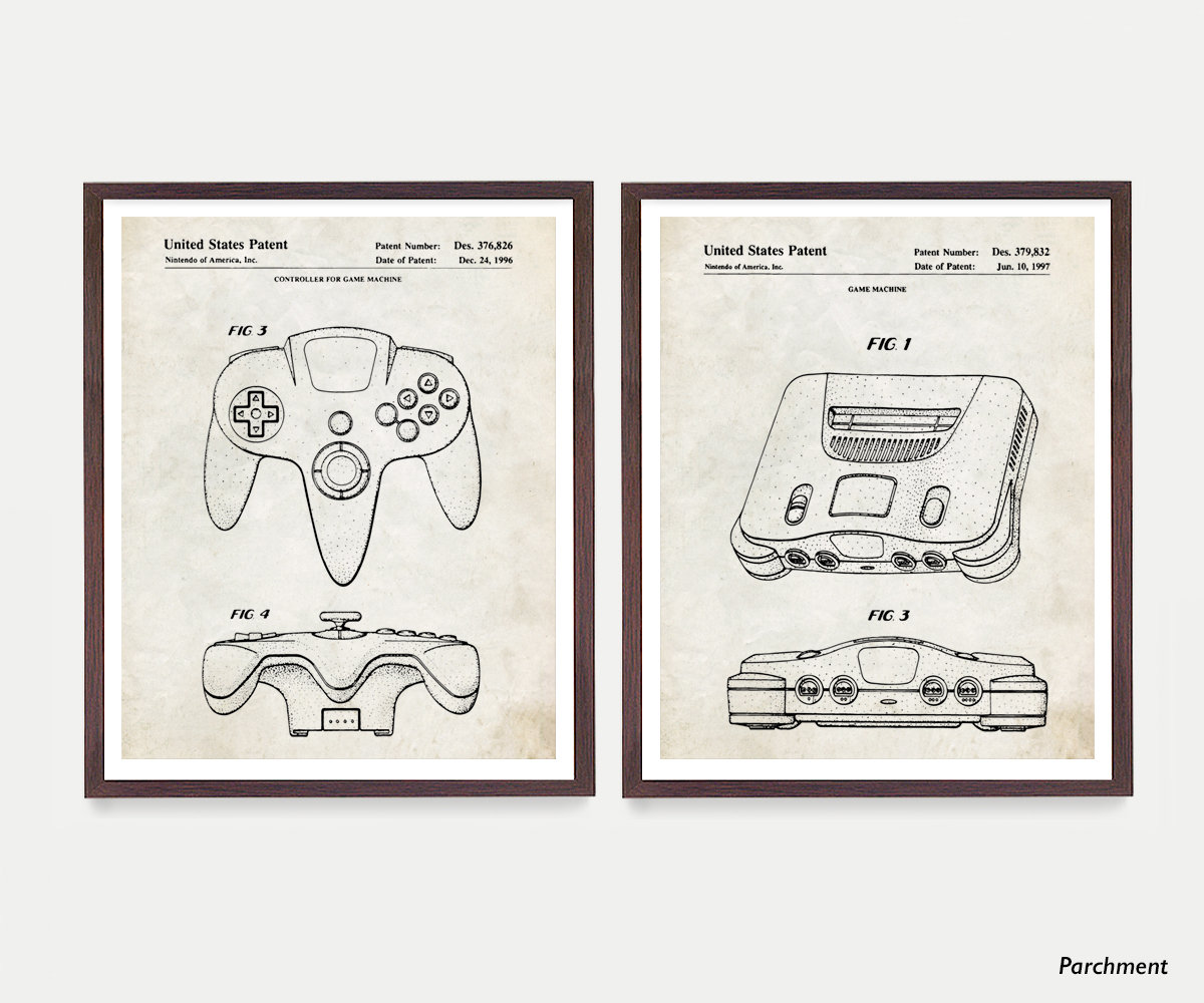 Nintendo Art Nintendo Patent Nintendo Poster Video Game | Etsy