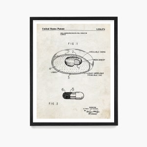 Pharmacist Pill Patent Art Print: Vintage Pharmacy Decor