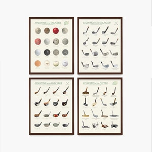 Golf Poster, Evolution of Golf, Golf Art, Golf Poster, Golf History, Golf Ball, Golf Club, Putter, Golf Gift, Golf Wall Art, Vintage Golf