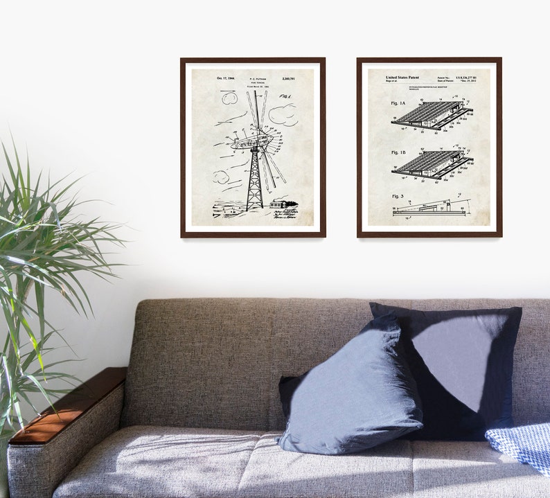 Renewable Energy Patent Collection, Solar Power Poster, Wind Turbine Patent Art, Green Energy Art, Modern Home Decor, Sustainable Home 画像 2