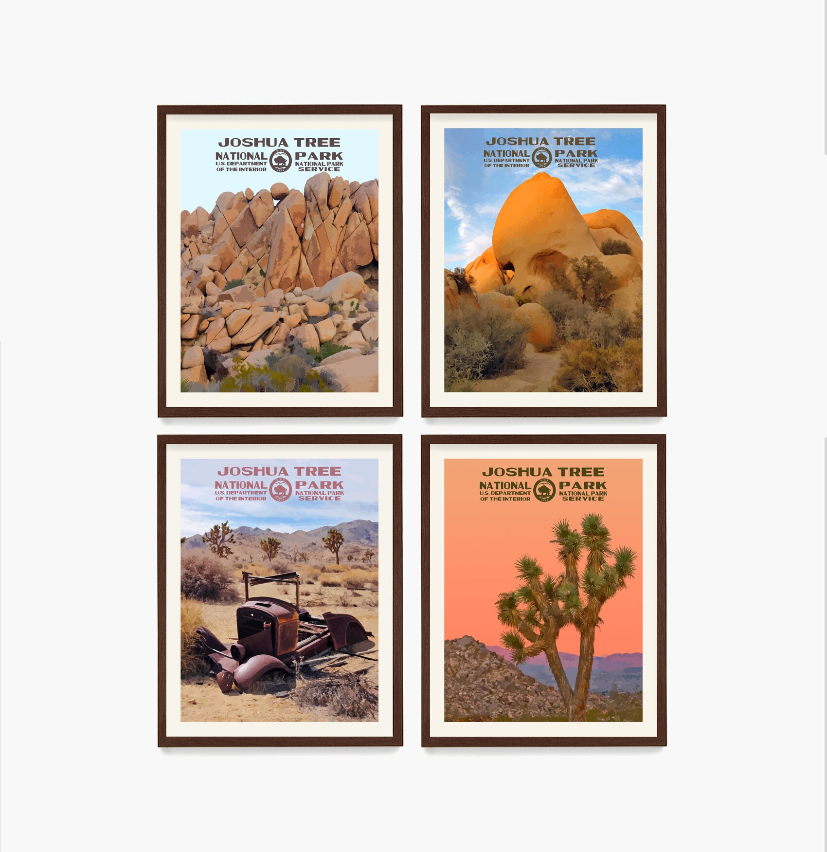 Joshua Tree National Park Poster: Vintage WPA Style Art Print - Etsy