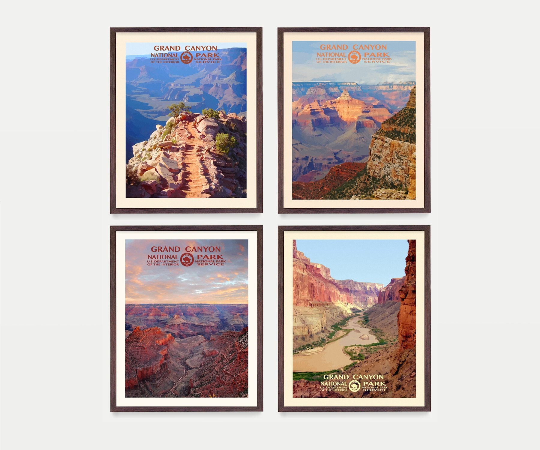 Grand Canyon National Park Poster Grand Canyon Art Wpa Poster Wpa Art Wpa National Park Poster Grand Canyon Wall Art Arizona