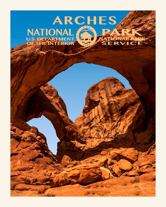 arches national park poster