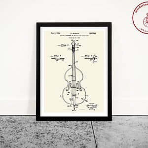 May include: A black and white line drawing of a patent for a musical instrument, a double bass. The patent number is 1,941,006 and the date is Jan. 2, 1934.