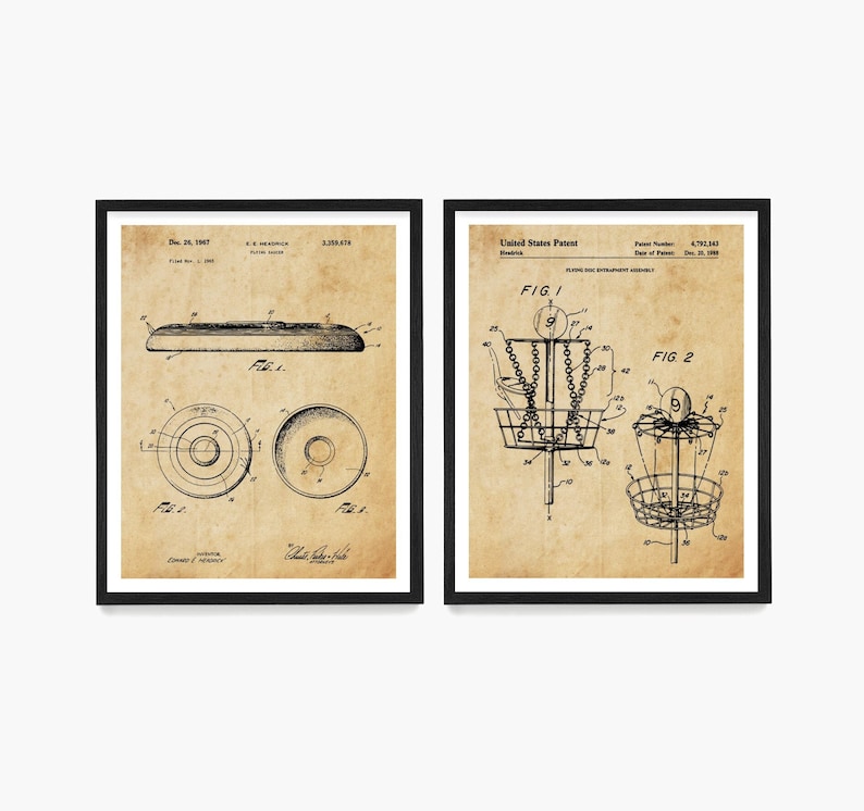 Frisbee Disc Golf Patent Poster