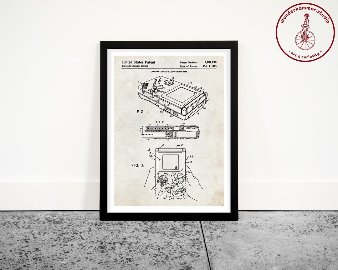 Video Game Patent Art Print: Gamer Room Decor - Etsy