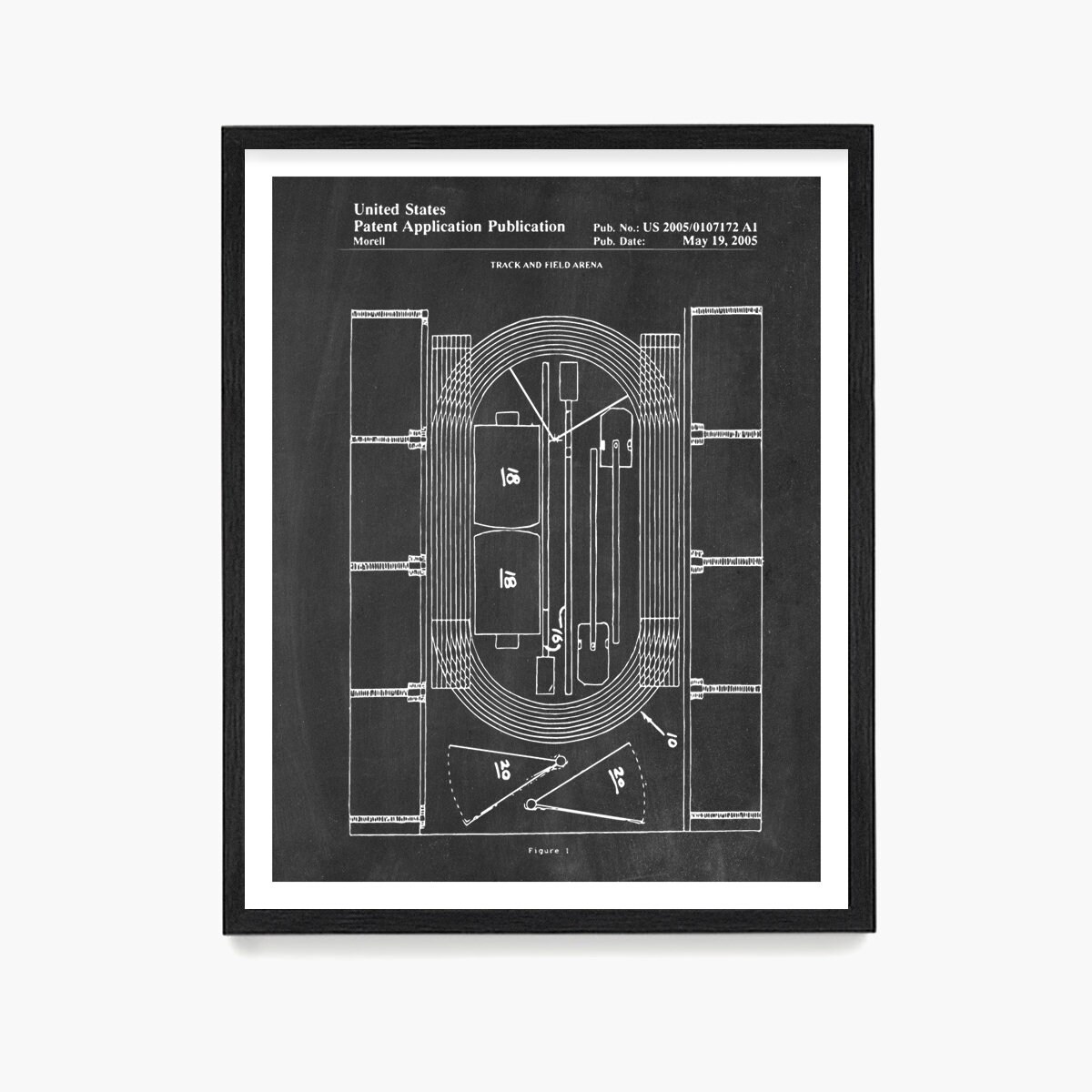 Us Track And Field Map It Track Patent Poster Track And Field Patent Running Running | Etsy India