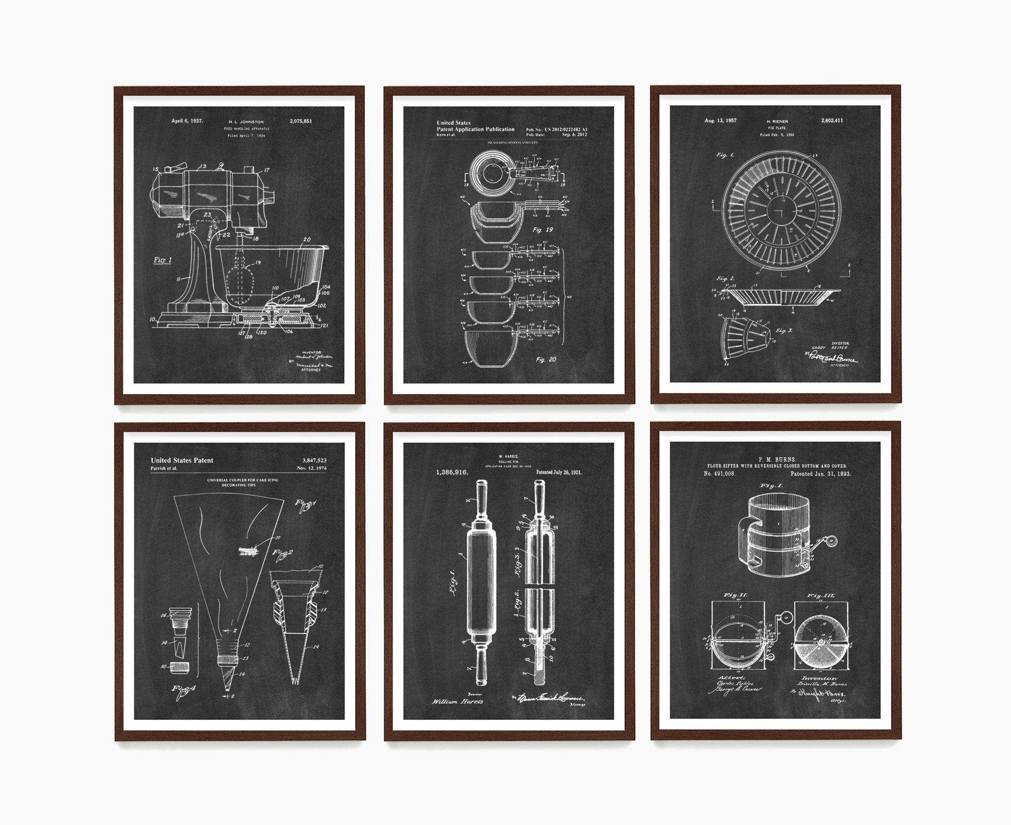 Baking Patent Art Prints: Kitchen Wall Decor, Baker Gift - Etsy