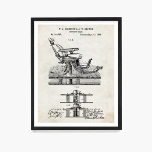 Dentist Chair Patent Poster, Dentist Office Wall Art, Dentist Gift, Dentist Tools Patent, Teeth Poster