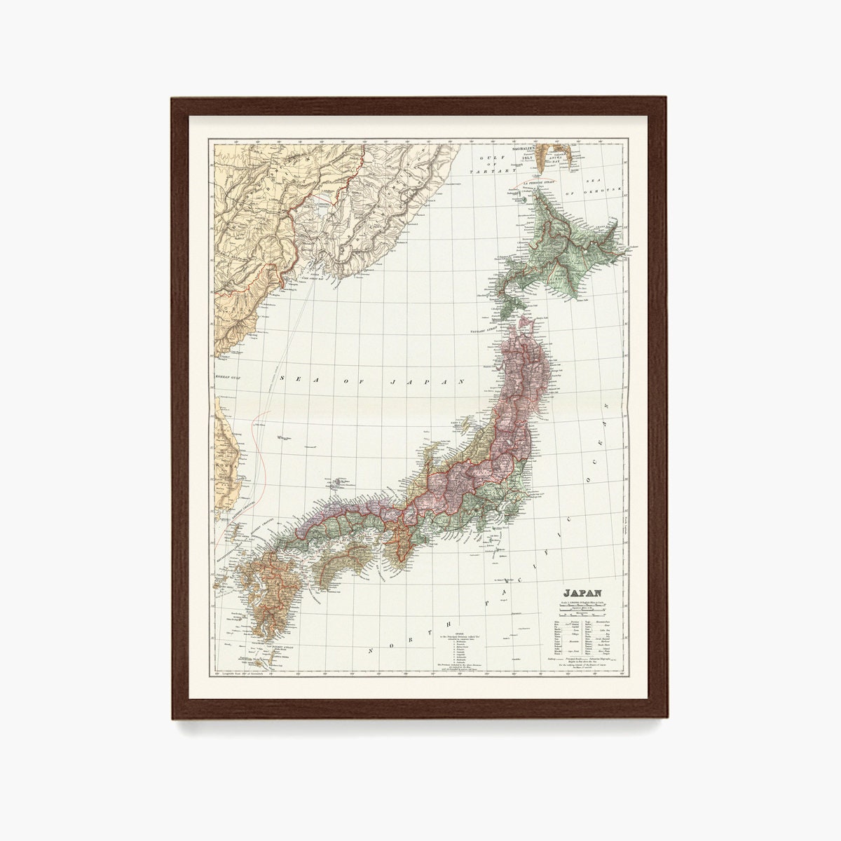 Japan Map Japan Map Art Map Decor Japanese Decor Japanese Etsy UK