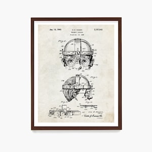 Welding Goggles Patent Art Print: Steampunk Garage Decor