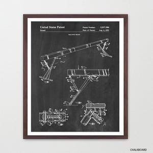 Gymnastics Balance Beam Patent Poster, Gymnastics Wall Art, Gymnast Gift, Gymnastics Decor