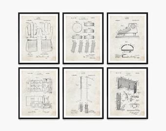 Vintage Hockey Patent Art Prints: Rink Decor, Hockey Gift